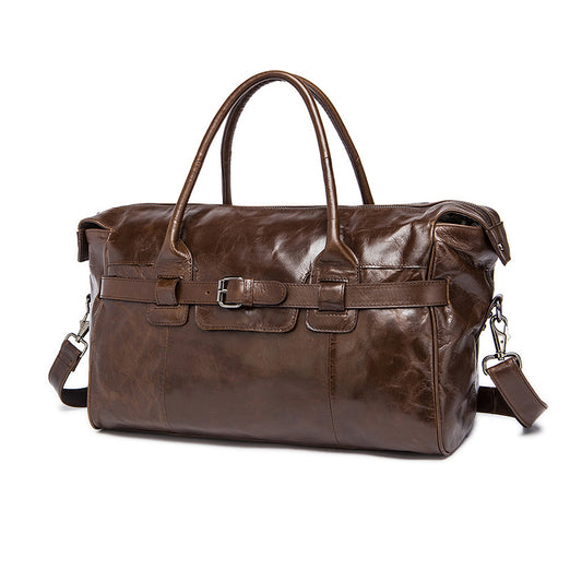 Leather Travel Bag,Travel Tote,Luggage Bags,Weekend Bag,16.9in