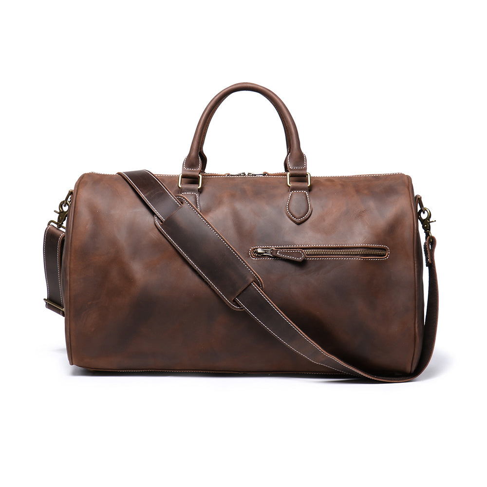 crossbody large travel bags Vintage|Tannery Craft, Full Grain Leather Bucket Large Travel Bag, Crossbody Duffle Bag, 20.1 In Length