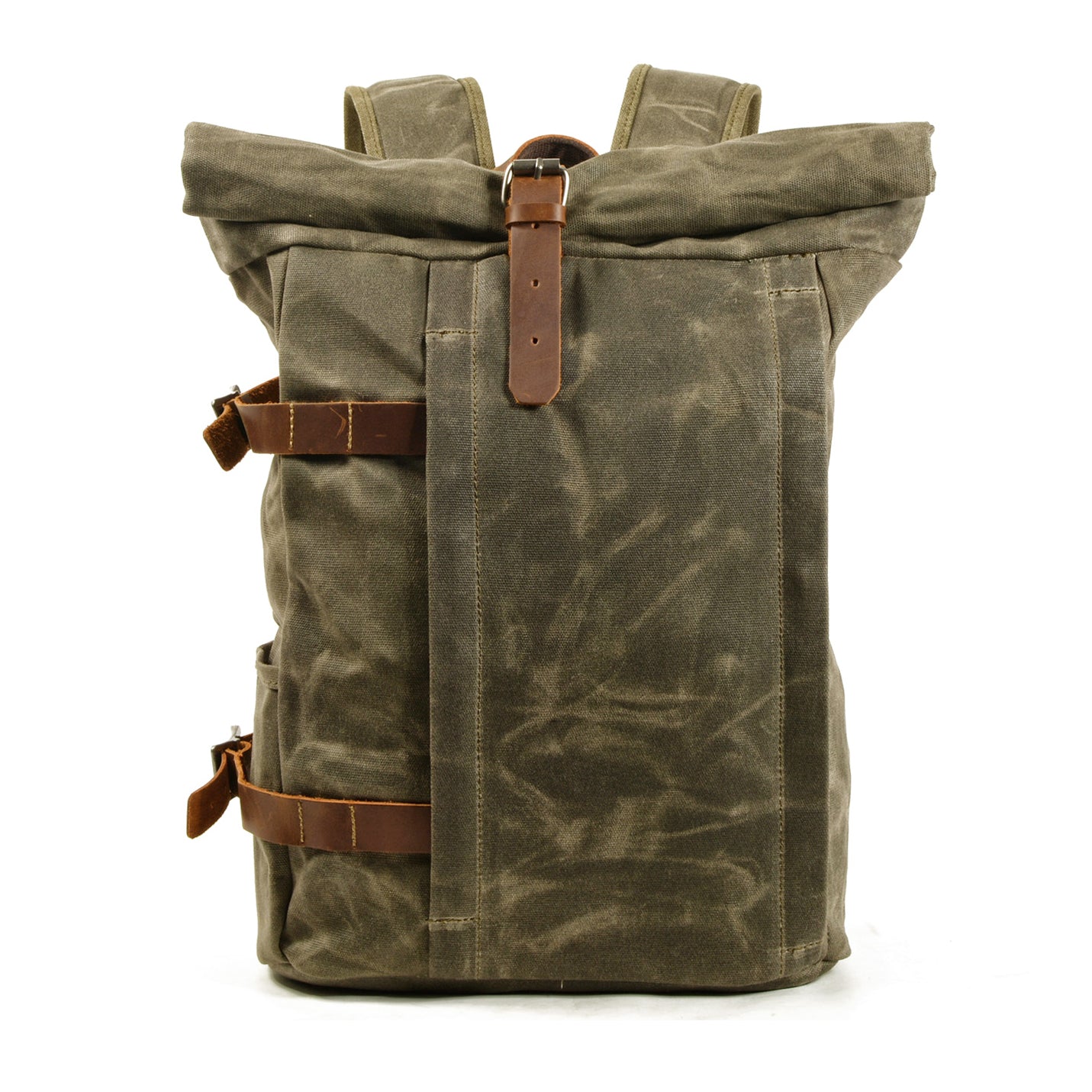 canvas leather backpacks Waxed Canvas Backpack,hiking gear,waterproof hiking backpack 15.7in