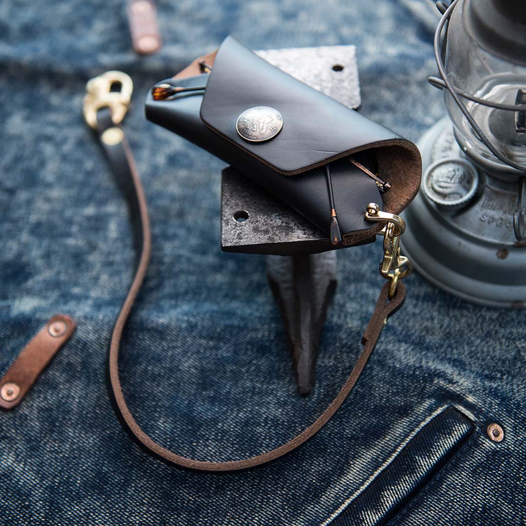 Horween Chromexcel Leather Motorcycle Glasses Case