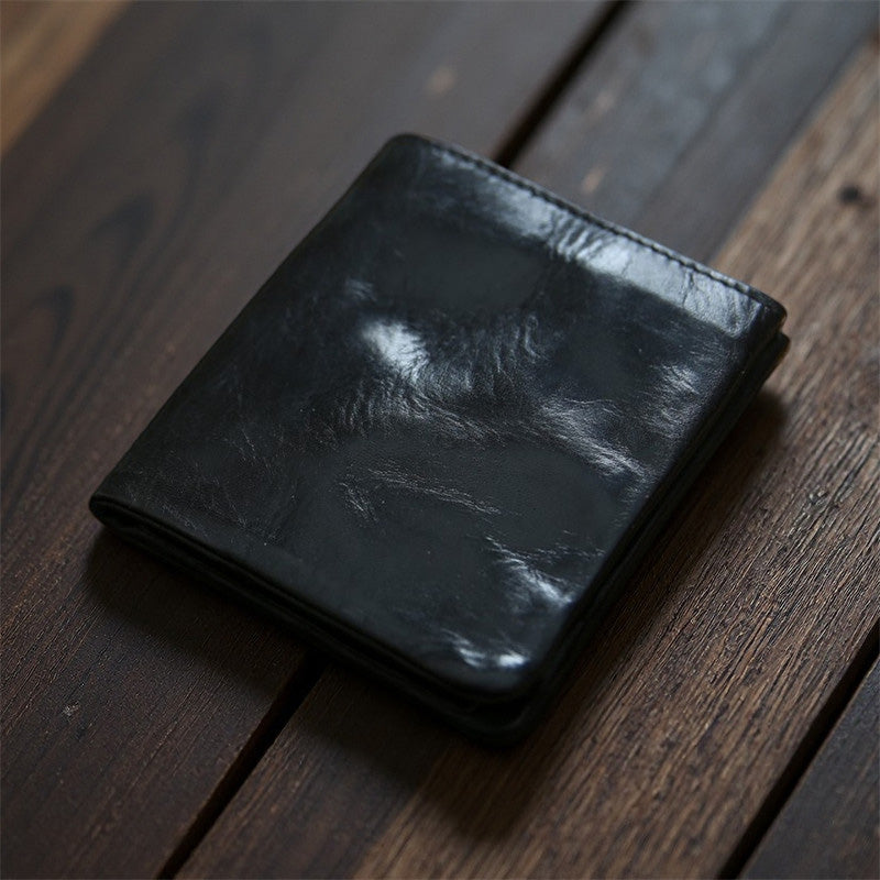 Vintage Distressed Top Grain Leather Wallet for Men