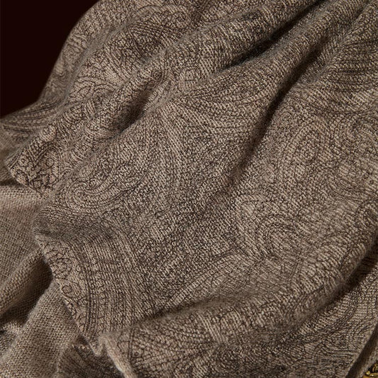 Handmade Old Money Paisley Cashmere Scarf Shawl 70.9in