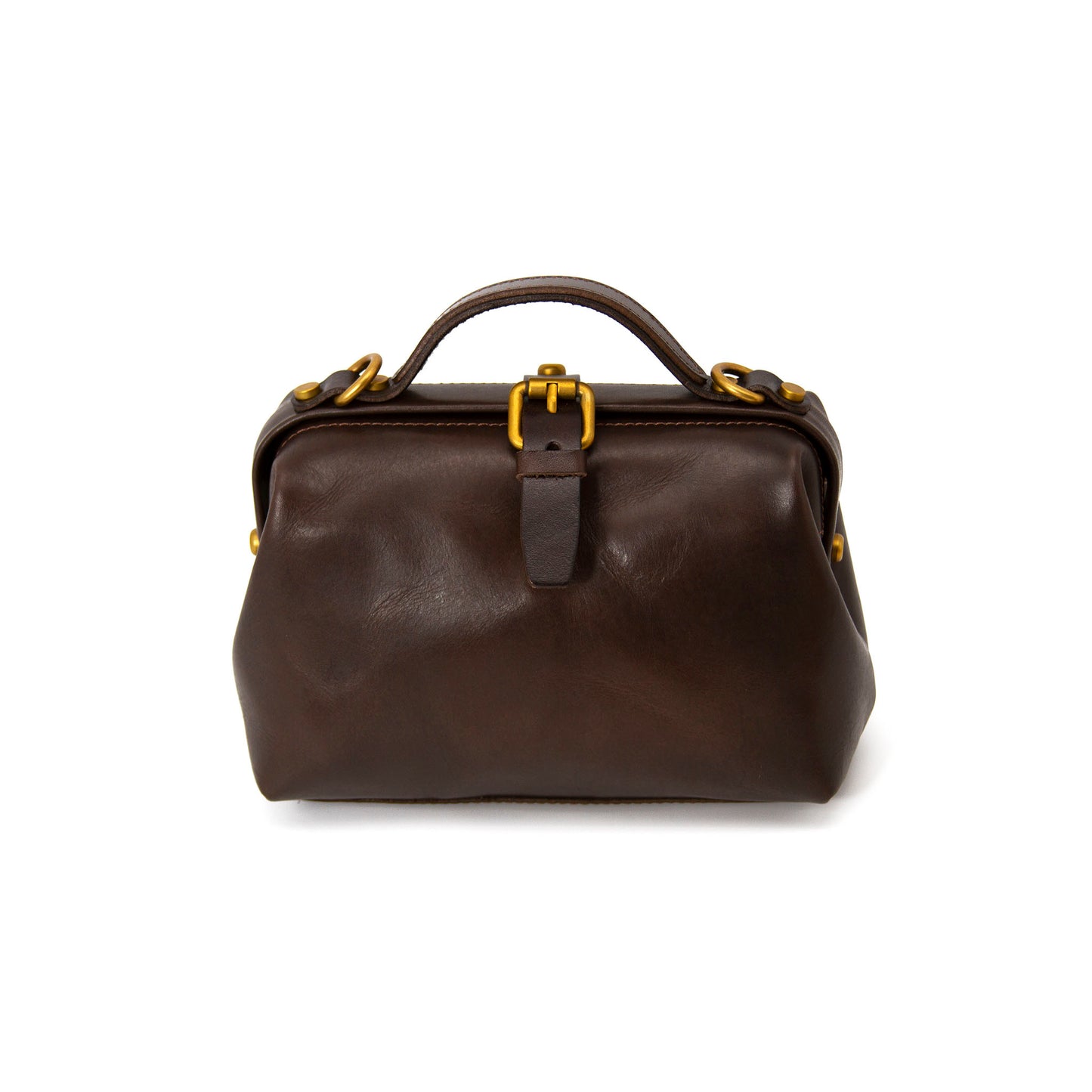 The Small Supple Leather Dulles Bag-i7bags Dark brown