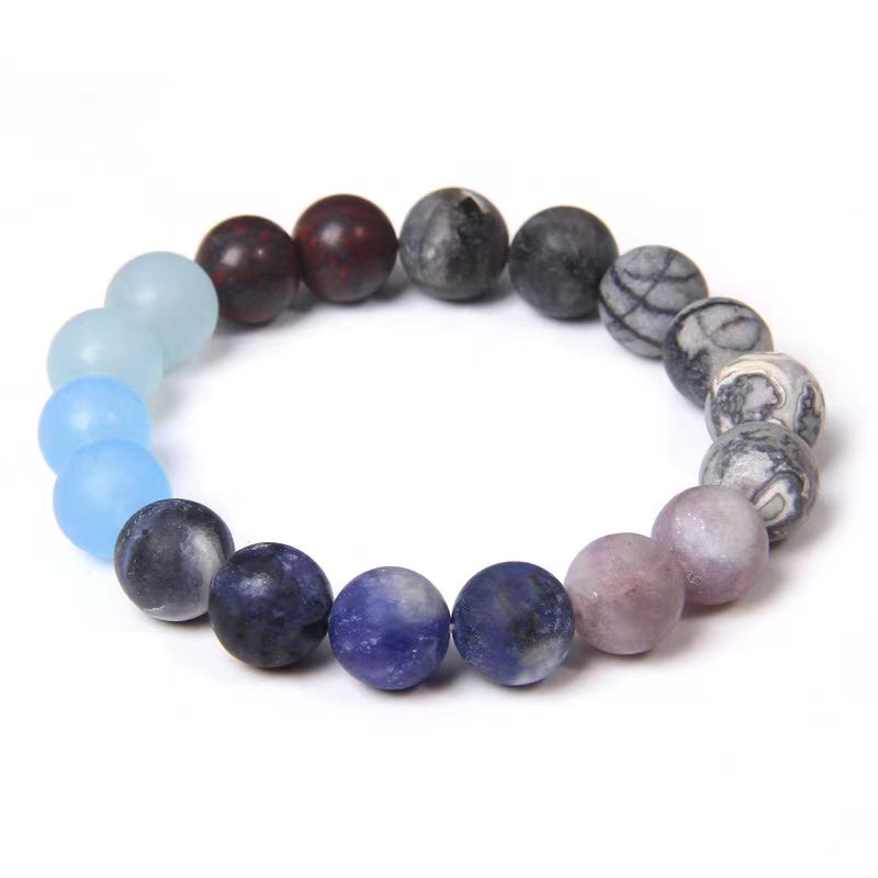 Uranus Lucky Stone Charm Bracelets,Astrology Natural Stone Planets Bracelets-i7bags Mixed color