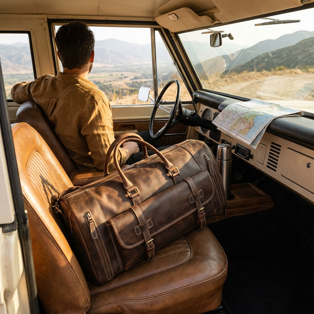 Vintage Genuine Leather Bags For Travel