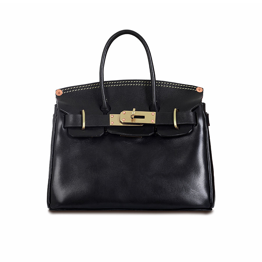 Black Leather Handbag, Women's Leather Handbags, Elegant Designer Bag, Stylish Women's Purse
