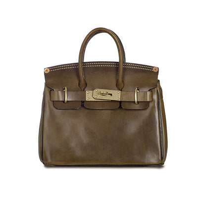 Pink Leather Handbag,Women's Leather Handbags,Pink Designer Bag,11.4in