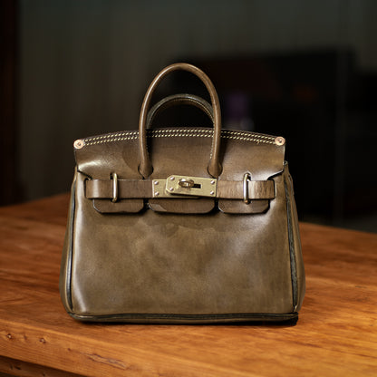 Pink Leather Handbag,Women's Leather Handbags,Pink Designer Bag,11.4in