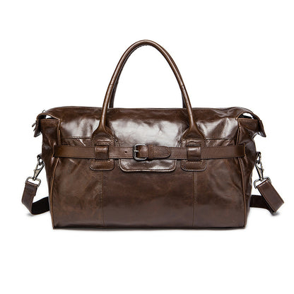 Leather Travel Bag,Travel Tote,Luggage Bags,Weekend Bag,16.9in