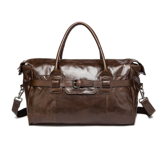 Leather Travel Bag,Travel Tote,Luggage Bags,Weekend Bag,16.9in