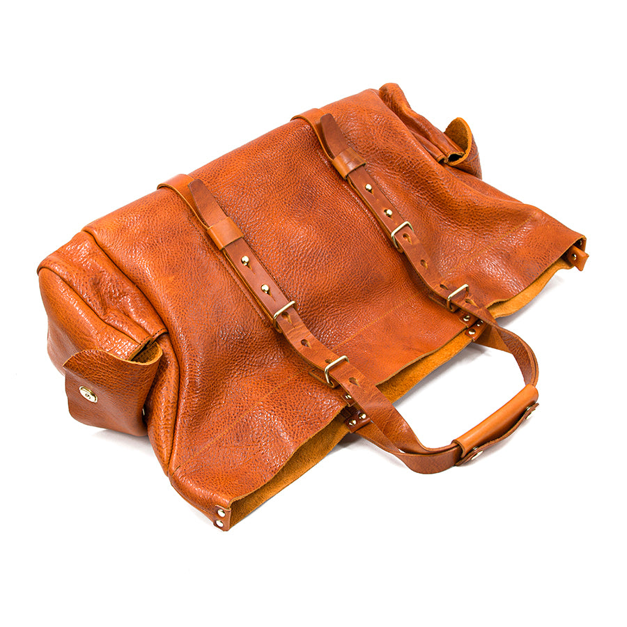 Large Italian Genuine Leather Travel Bag, Soft Leather Weekend