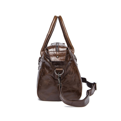 Leather Travel Bag,Travel Tote,Luggage Bags,Weekend Bag,16.9in