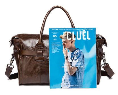 Leather Travel Bag,Travel Tote,Luggage Bags,Weekend Bag,16.9in