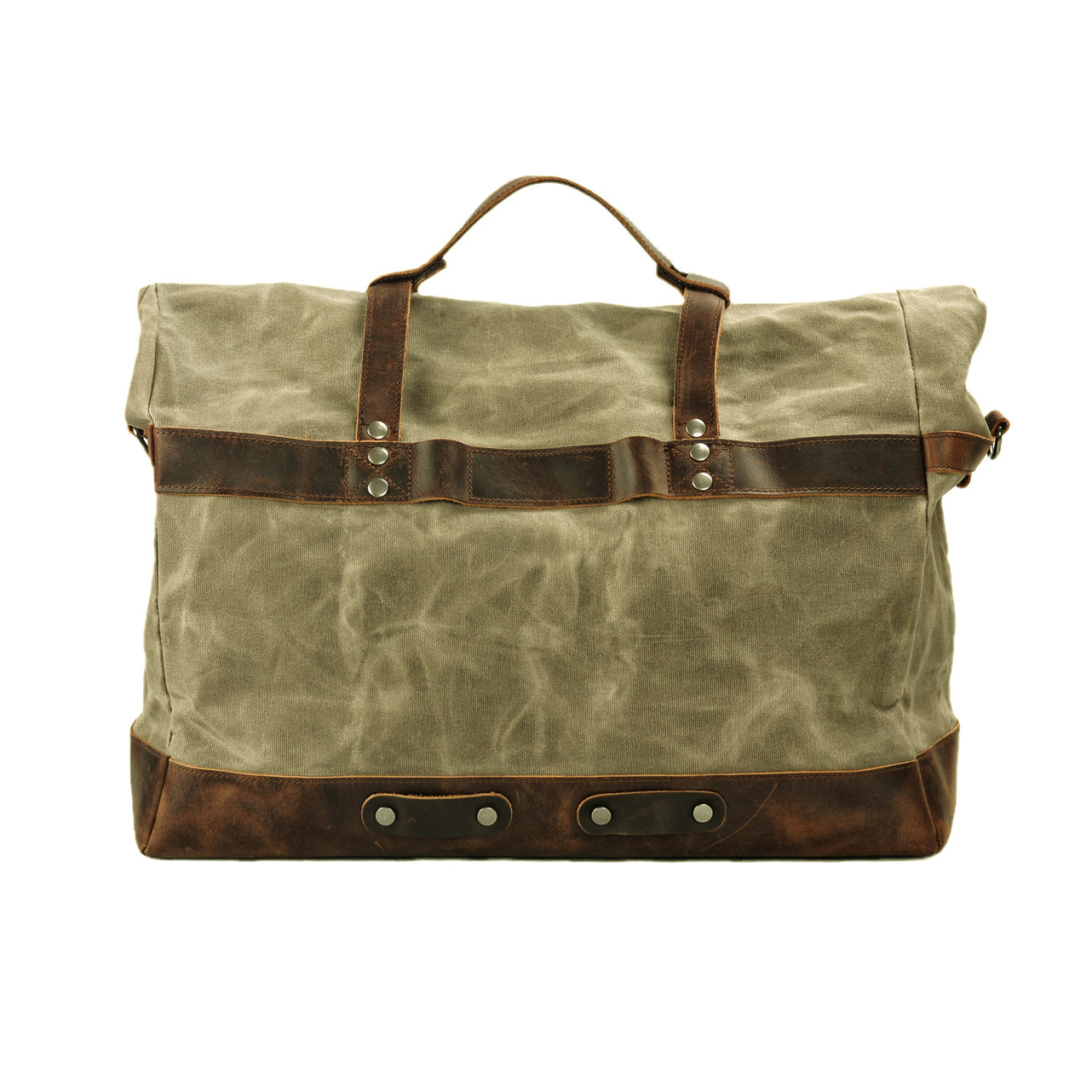 Waterproof Waxed Canvas & Leather Duffel Bag