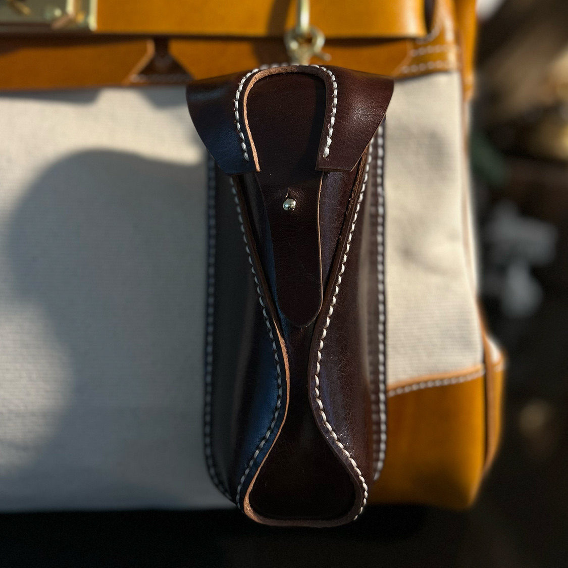 Handmade Leather Eyeglass Case for Glasses and Sunglasses