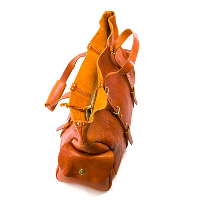 Large Italian Genuine Leather Travel Bag, Soft Leather Weekend Travel Bag, 21.7in Length -i7bags