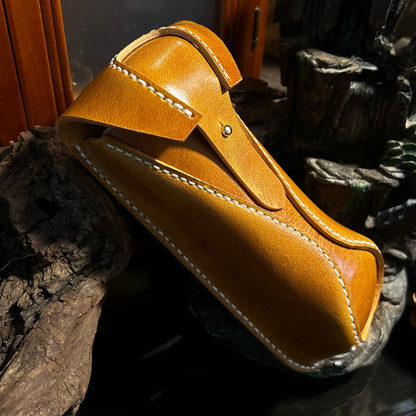 Handmade Leather Eyeglass Case for Glasses and Sunglasses