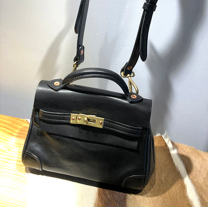 Women's Leather Crossbody Bag,Pink Leather Handbag,pink purse,8.9in