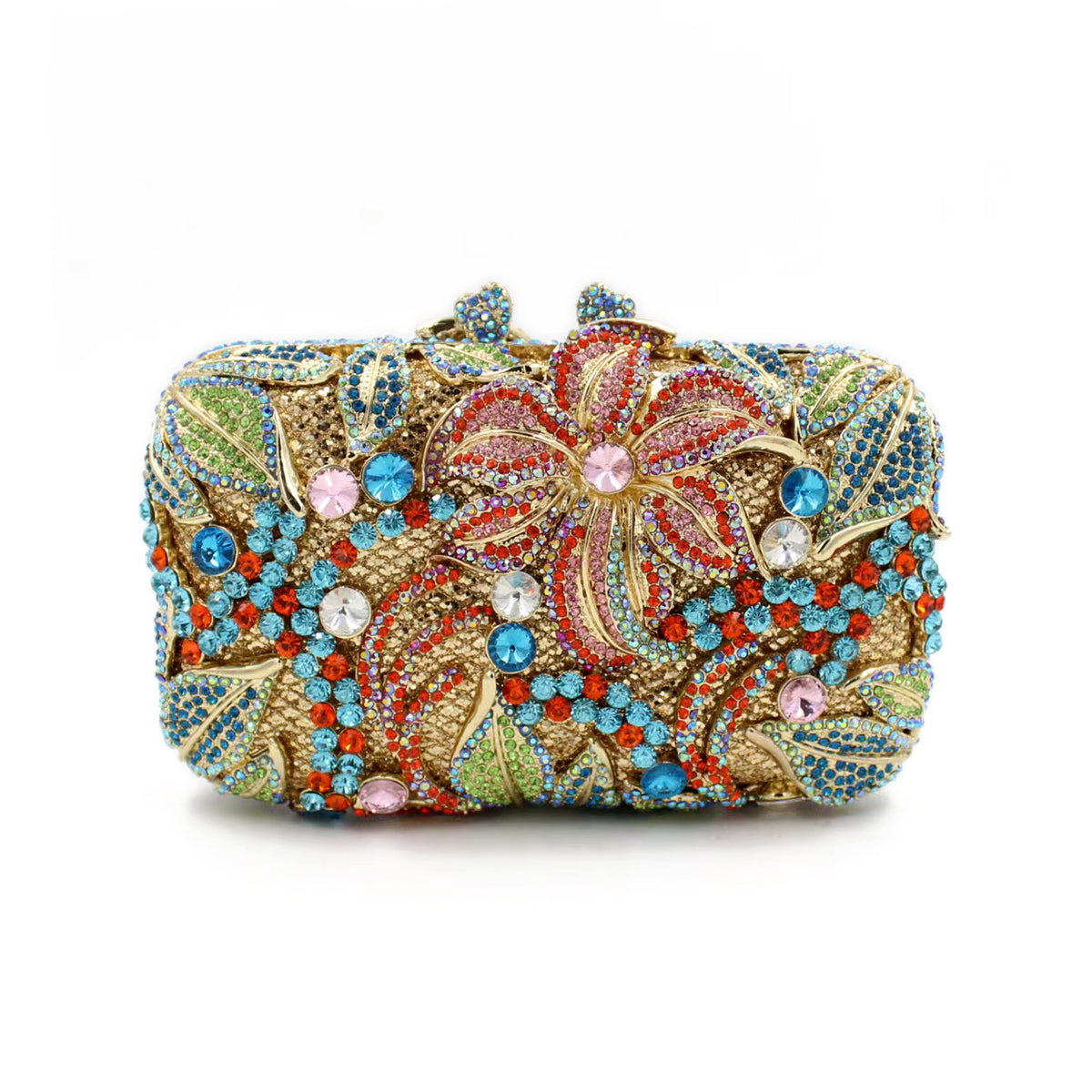 Clutch Purse For Wedding,Gold Rhinestone Clutch,Evening Bag,Rhinestone Clutch Purse,Luxury Rhinestone Clutch Purse,For Wedding Orange Gold