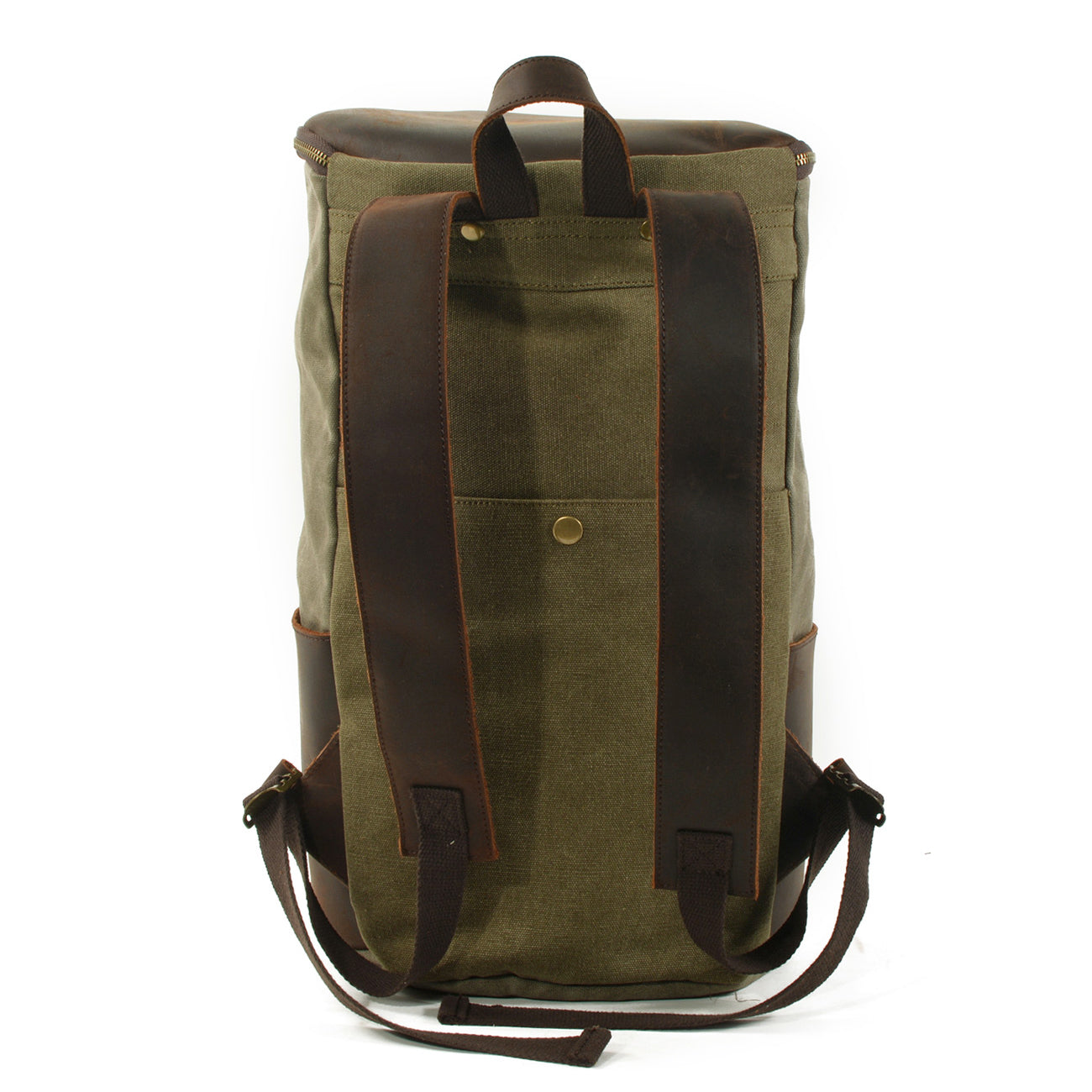 Bucket backpack,Waxed Canvas Backpack,Large Canvas Travel Backpack,Rucksack For Men-i7bags