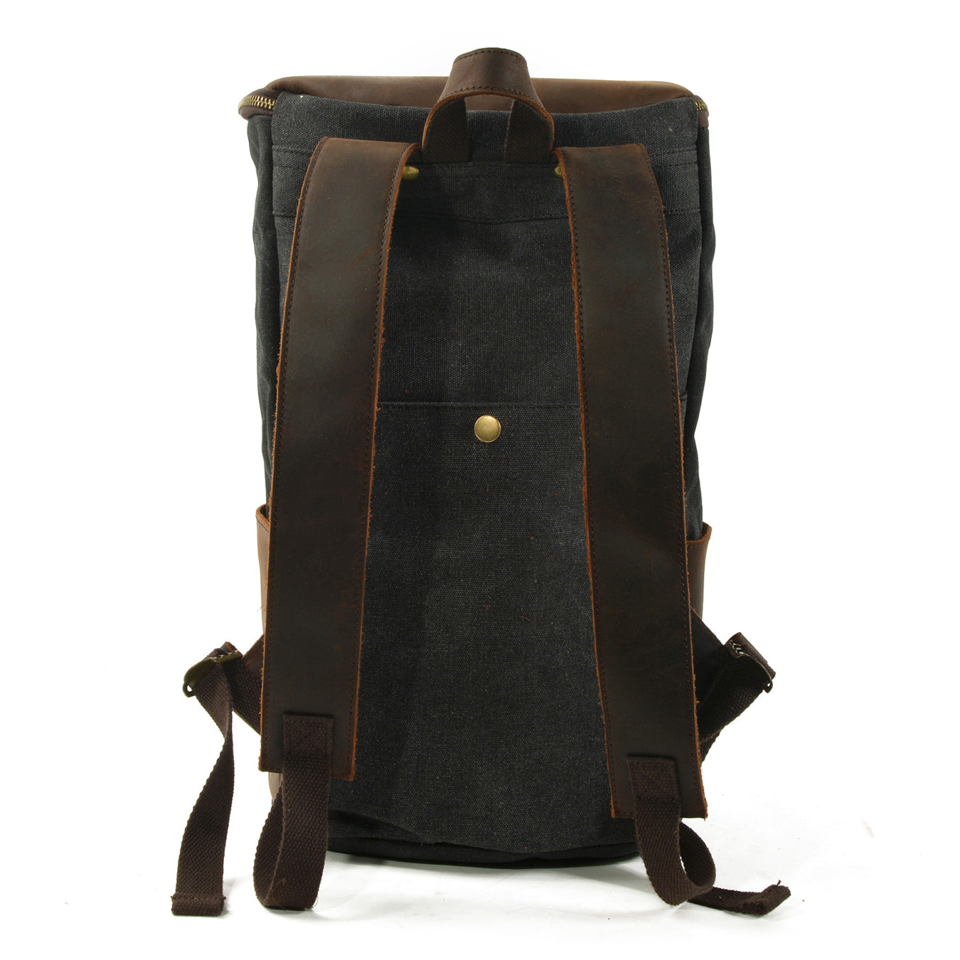 Canvas Leather Bucket Backpack