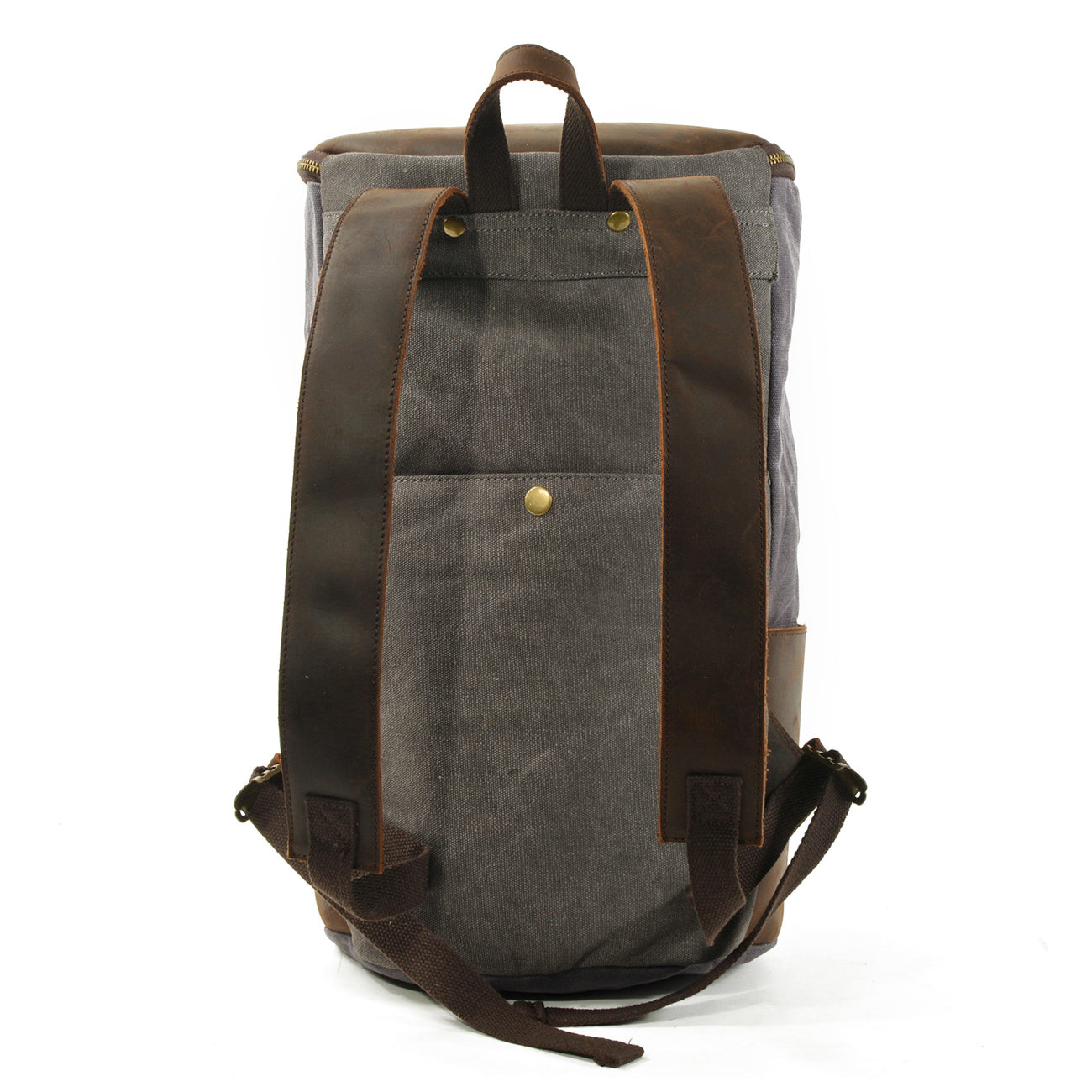 Bucket backpack,Waxed Canvas Backpack,Large Canvas Travel Backpack,Rucksack For Men-i7bags