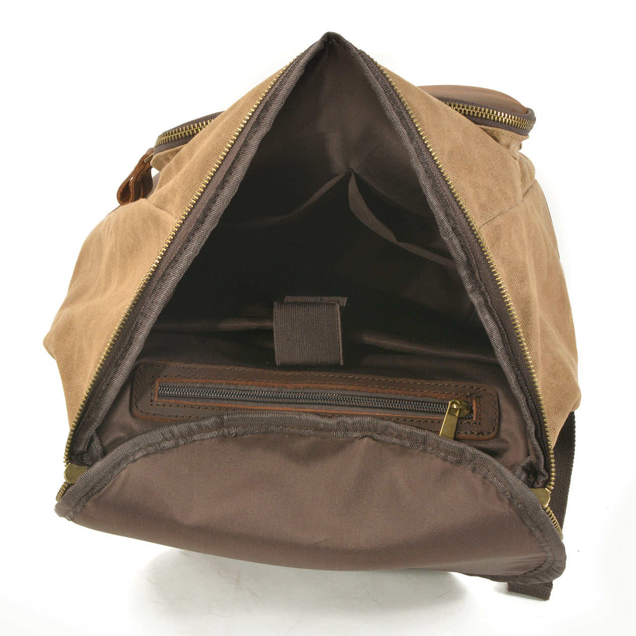 Bucket backpack,Waxed Canvas Backpack,Large Canvas Travel Backpack,Rucksack For Men-i7bags