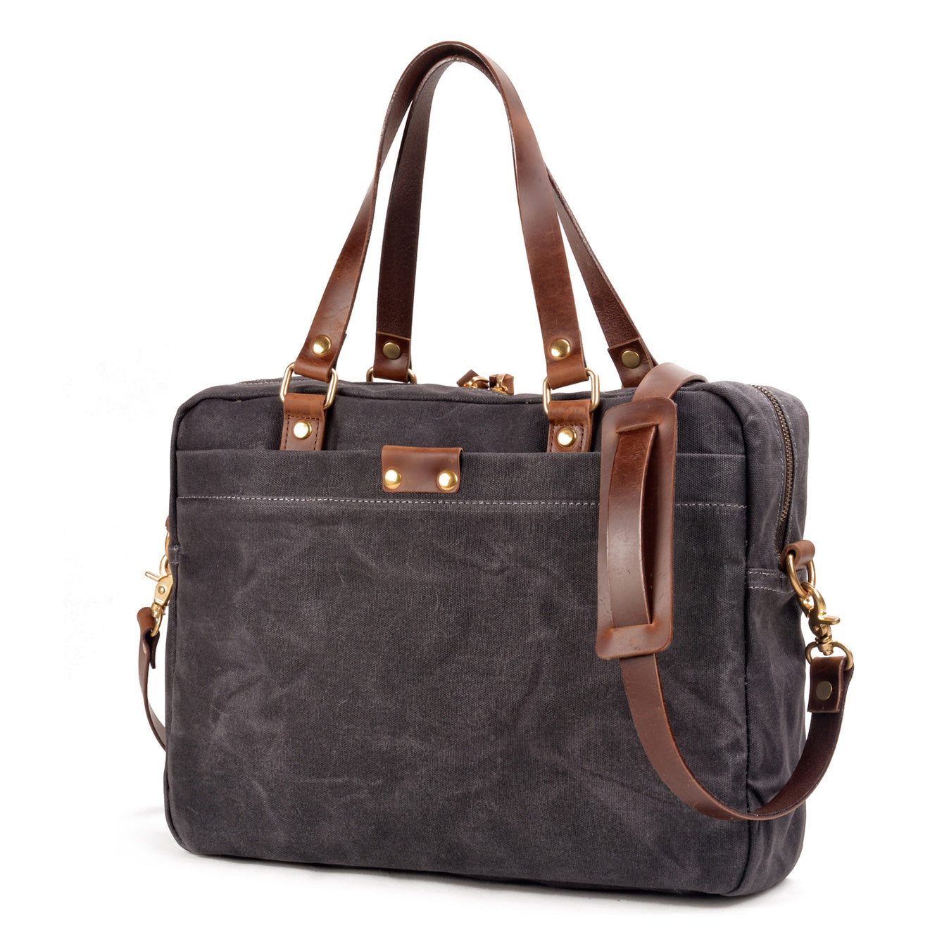 Canvas Briefcase Laptop Bag,Satchels Waxed Canvas For Men-i7bags