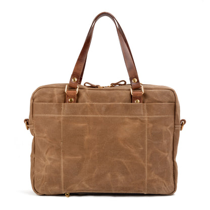 Canvas Briefcase Laptop Bag,Satchels Waxed Canvas For Men-i7bags