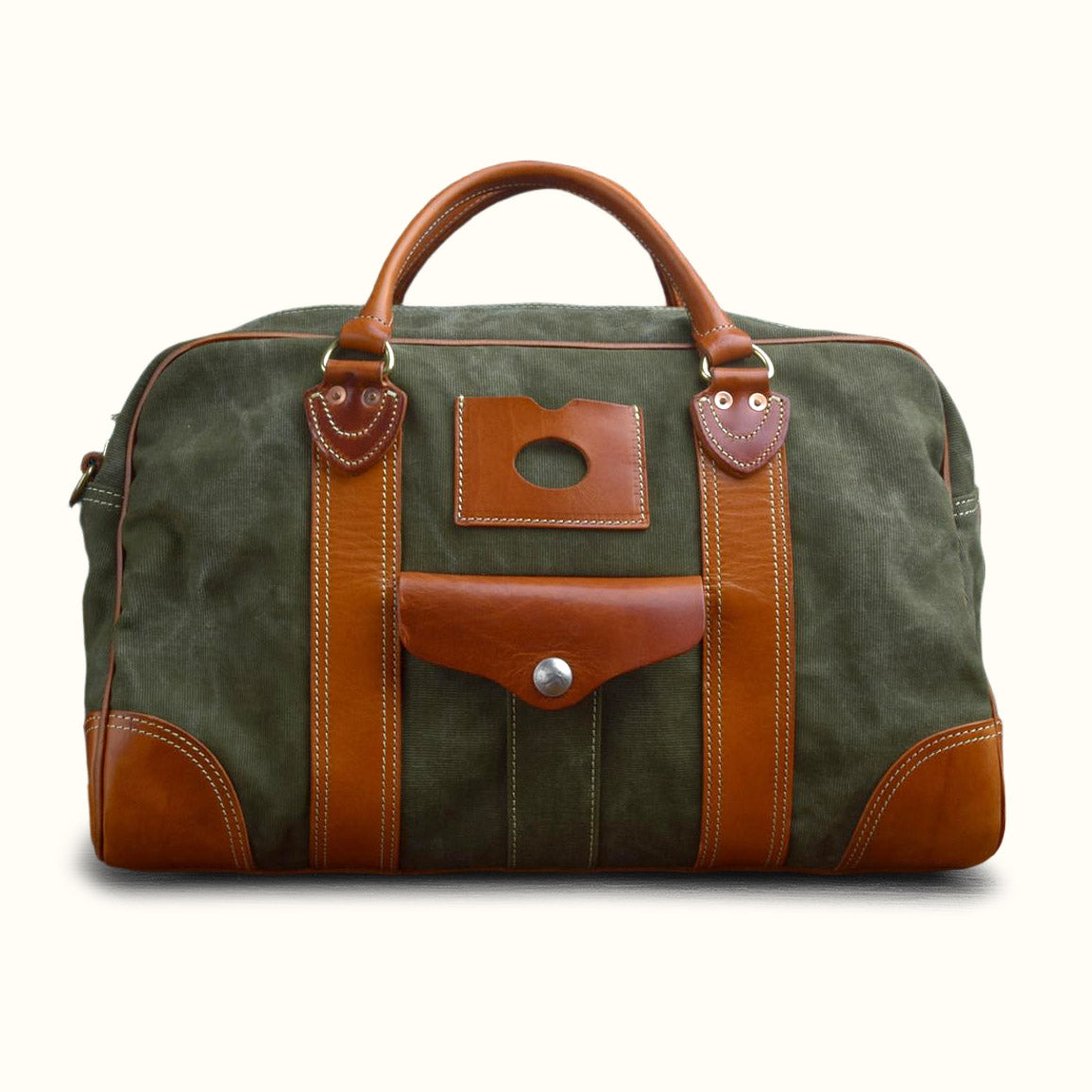 Canvas Duffle Bag Italian Leather Large Weekender Bag