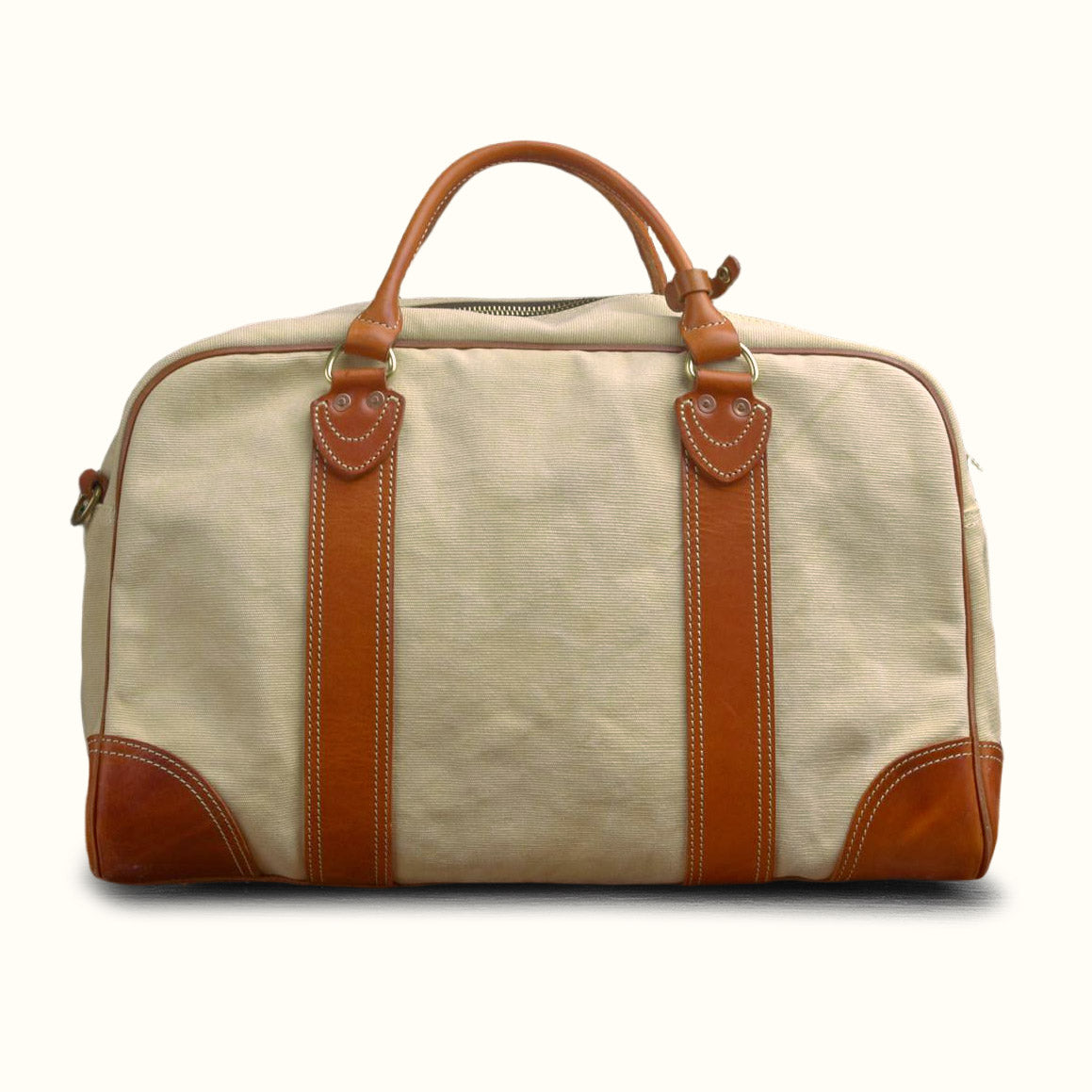 Canvas Duffle Bag Italian Leather Large Weekender Bag