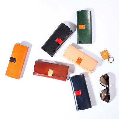 Full Grain Leather Glasses Case - Luxury Eyewear Storage Protector