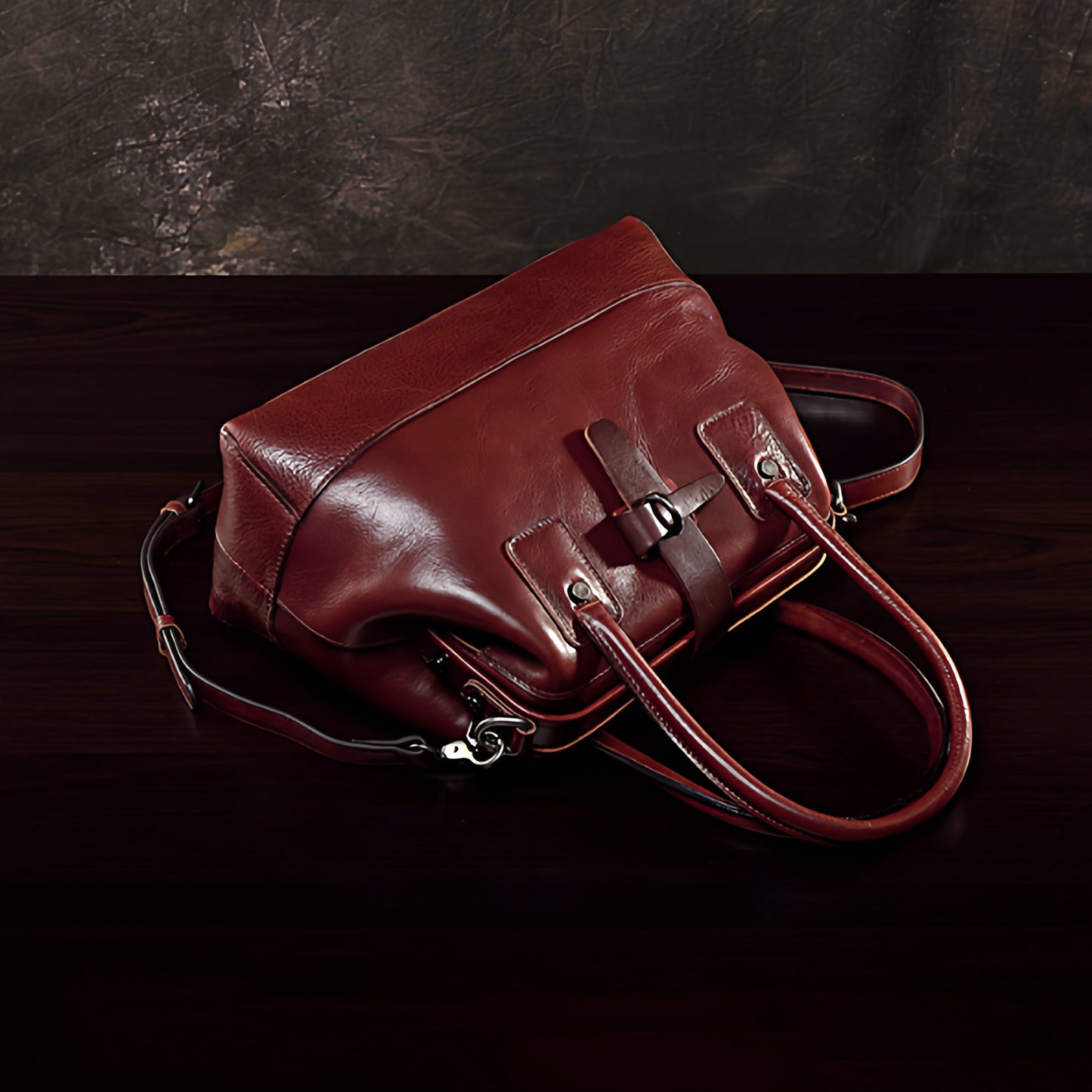 Doctor Bag,Leather Crossbody Bag For Women,Designer Leather Bag,11.8in