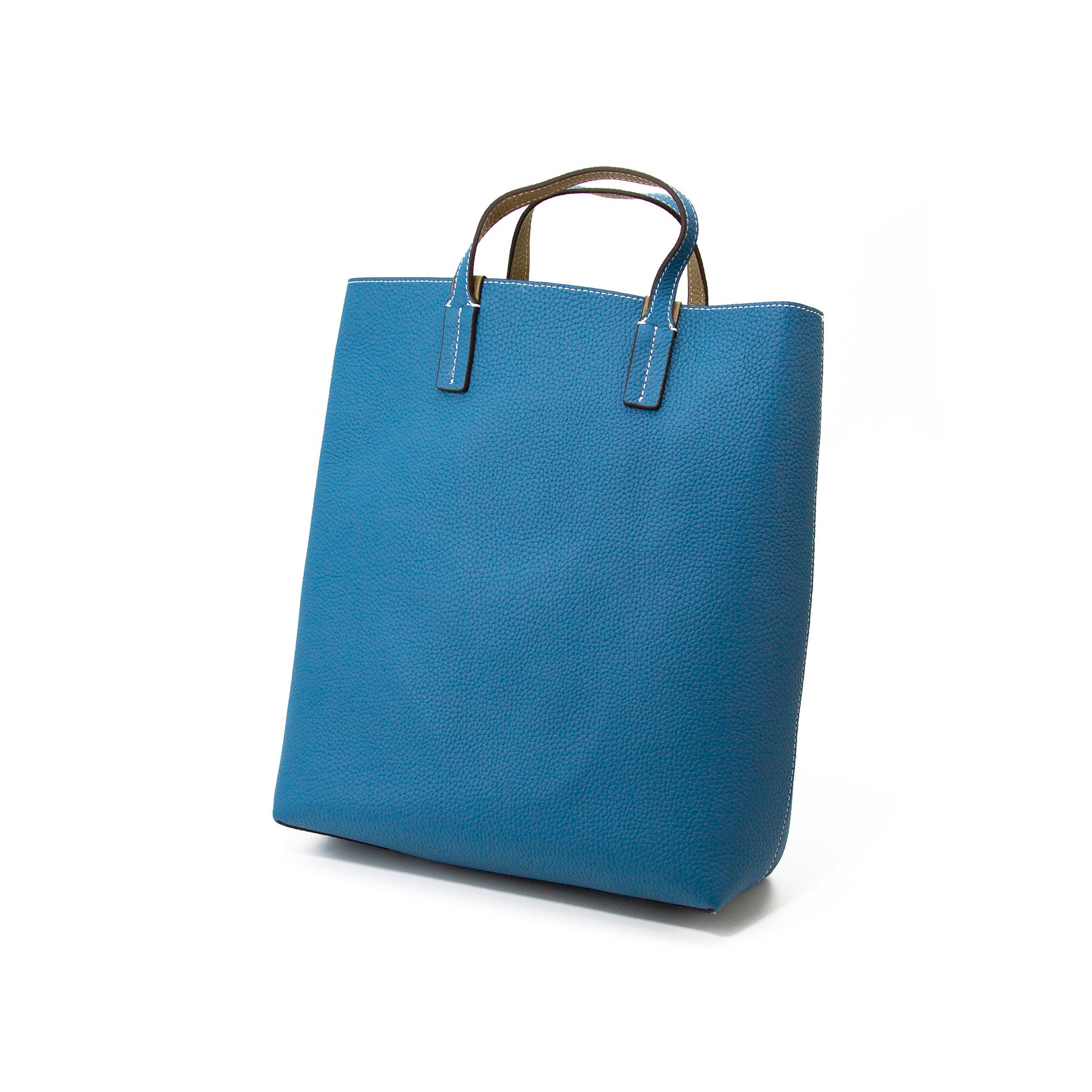 Double Sided Color Leather Bag-Blue-1