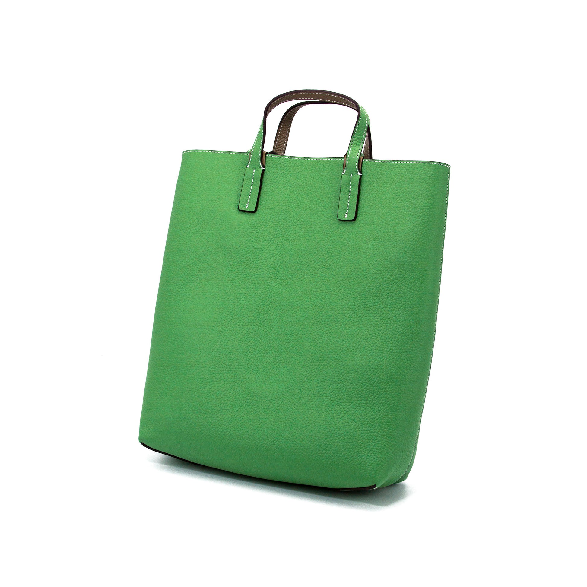 Double Sided Color Leather Bag-Green-1