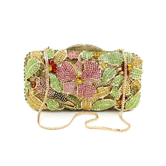 Evening Bag,Bridal Clutch,Springtime Charm Proms Clutch -i7bags Green Purple