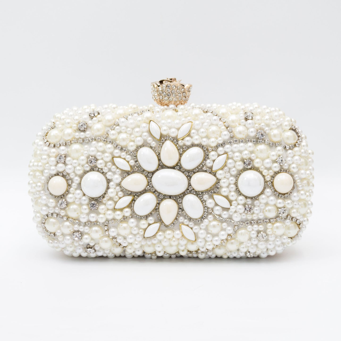 Evening Bag,Bridal Pearl Clutch-white-1