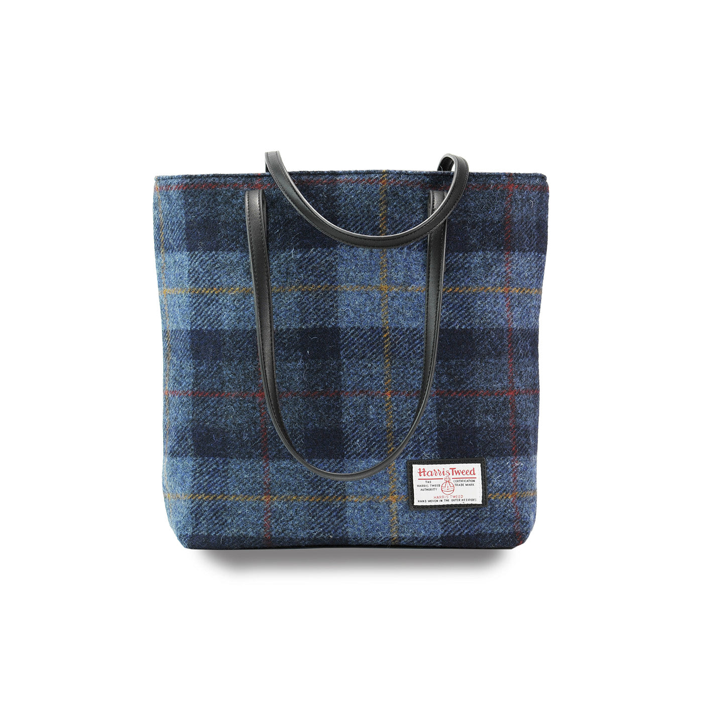 Harris Tweed Wool Large Capacity Shoulder Bag For Women, Scottish Plaid Tote Bag i7bags