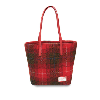 Harris Tweed Wool Large Capacity Shoulder Bag For Women, Scottish Plaid Tote Bag i7bags