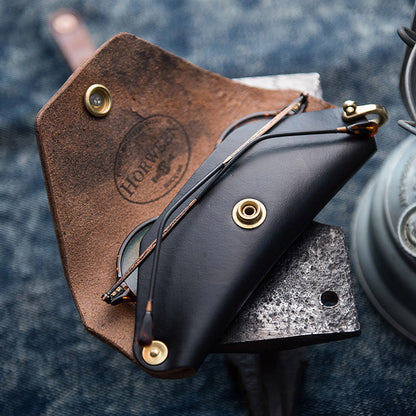 Horween Chromexcel Leather Motorcycle Glasses Case