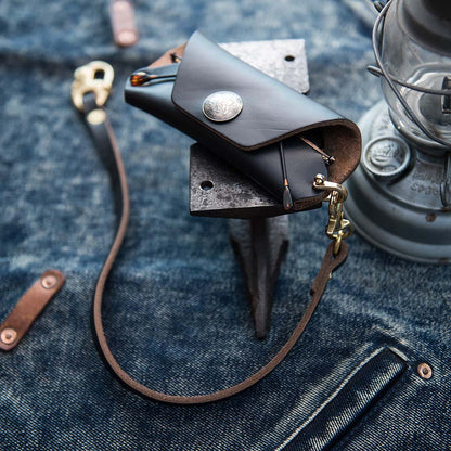 Horween Chromexcel Leather Motorcycle Glasses Case