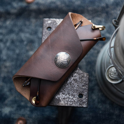 Horween Chromexcel Leather Motorcycle Glasses Case