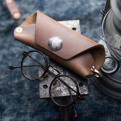 Horween Chromexcel Leather Motorcycle Glasses Case