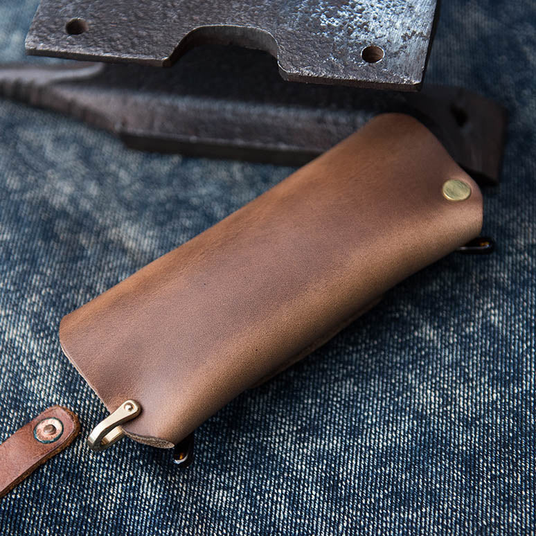Horween Chromexcel Leather Motorcycle Glasses Case