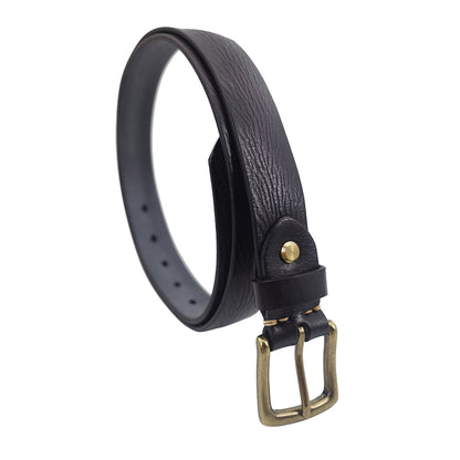 Italian Leather Belt with Distressed Hand-Finished Texture