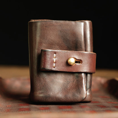 Italian Vegetable Tanned Leather Wallet and Card Holder