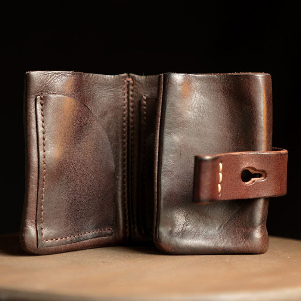 Italian Vegetable Tanned Leather Wallet and Card Holder