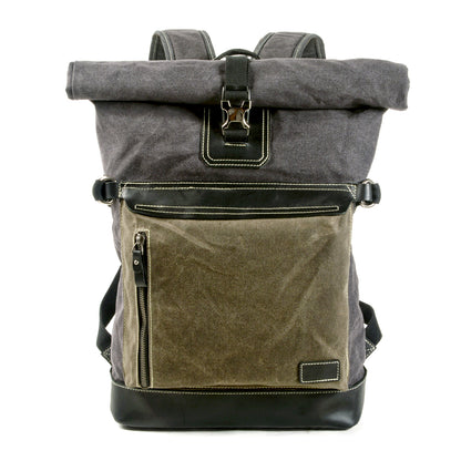 Large Canvas Travel Backpack,Men Waxed Canvas Backpack,Rucksack For Men-i7bags