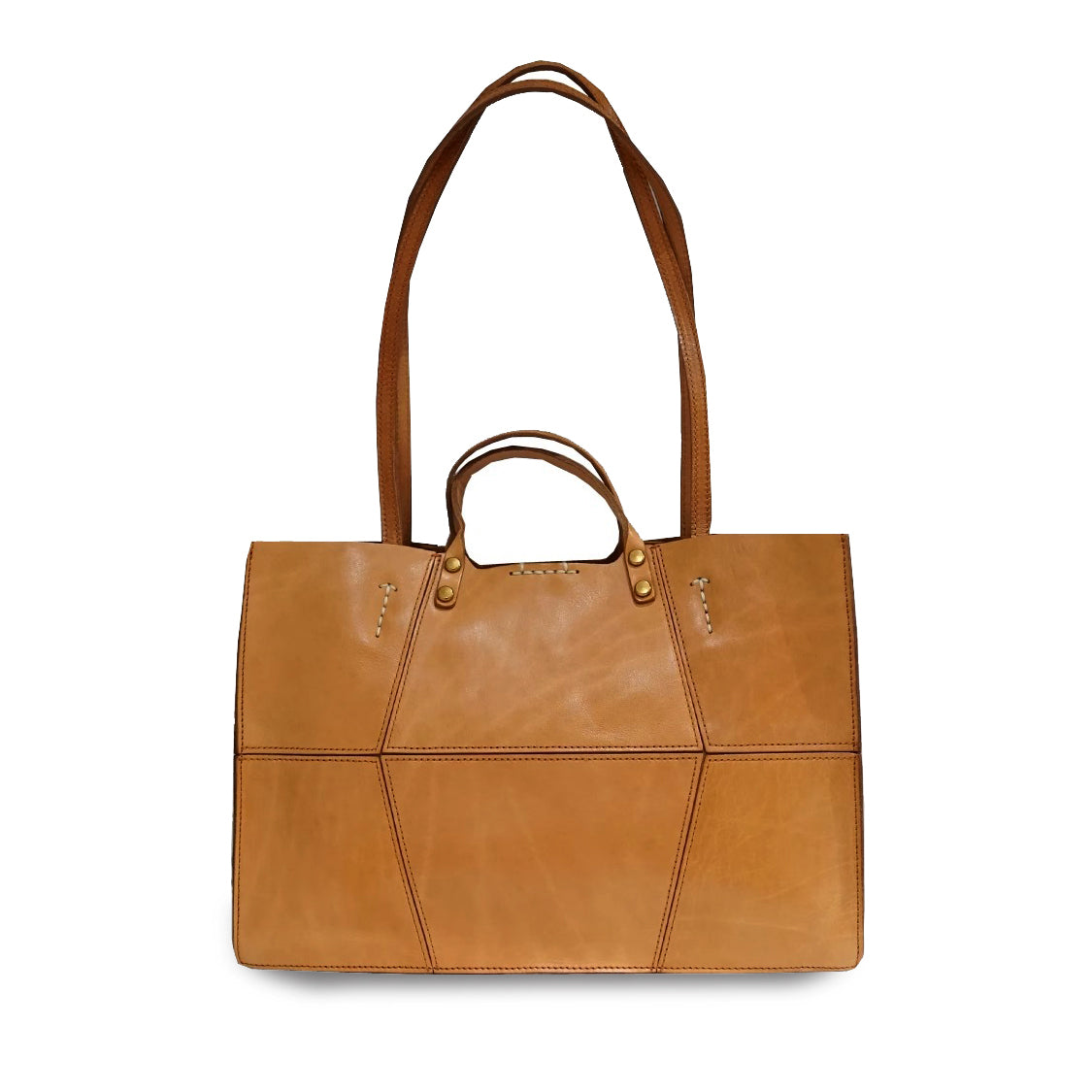 Italian Leather Tote Bag, Large Capacity Leather Shoulder Bag For Women, Vegetable Tanned Leather Handmade Bag-i7bags