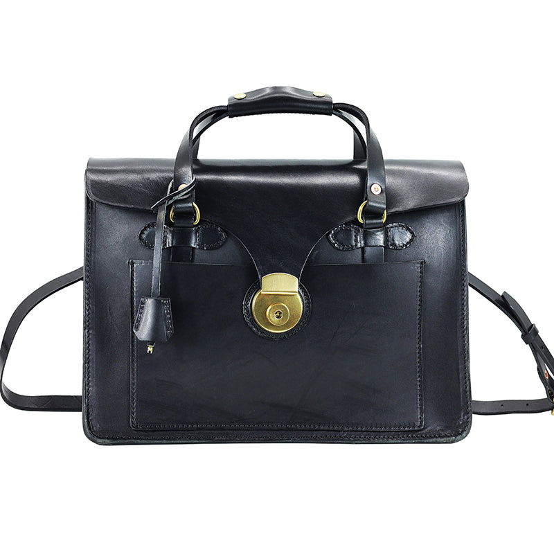 Vintage|Artisan's Art, Italian Genuine leather Vintage Briefcase,Men's Shoulder Crossbody Briefcase Laptop Bag,14.4in Length-i7bags